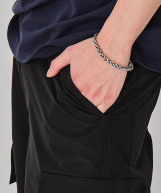 WEGO 【MLサイズ展開】2WAYリップストップカーゴパンツ ブラック