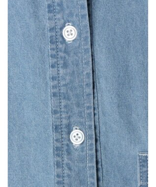 earth music&ecology クロップドポケットポイントシャツ Sax