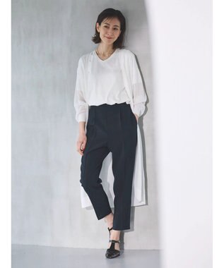 Green Parks 接触冷感　テーパードパンツ Dark Navy