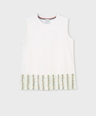 Paul Smith プリント コンビネーション ノースリーブ ホワイト