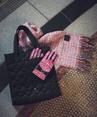 TOCCA TWEED STOLE ストール ピンク系