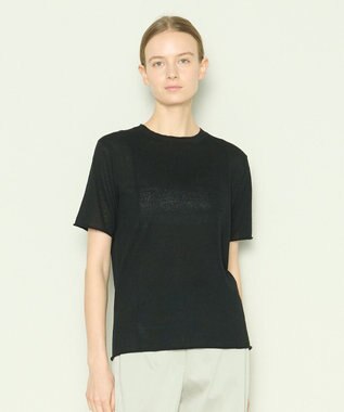 JOSEPH 【洗える】リネンコットン　ニットTEE Black
