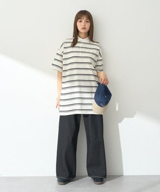 earth music&ecology タックホックデニムパンツ Light Indigo
