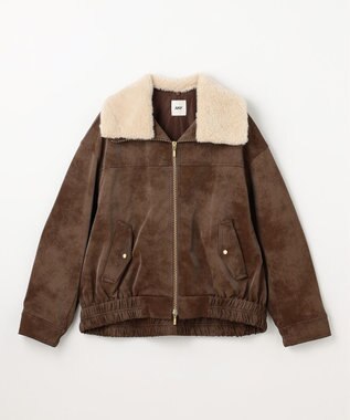 ANY 【2WAY】ボアカラーブルゾン ブラウン