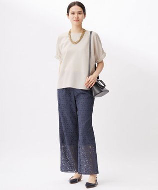 自由区 ラスティックメッシュドルマンスリーブ Tブラウス フラックス