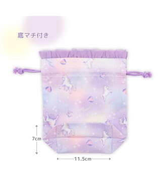 Mother garden マザーガーデン ユニコーン コップ巾着 《ぷっくり柄》 ぷっくり柄