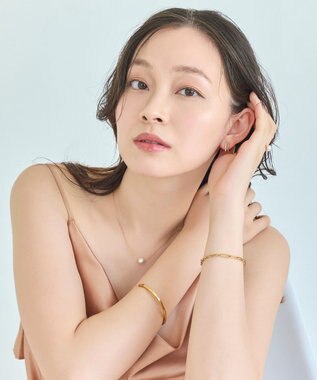 Phoebe <オンワード限定セット>ワントップパールネックレス×アークカフワイドバングル ゴールド