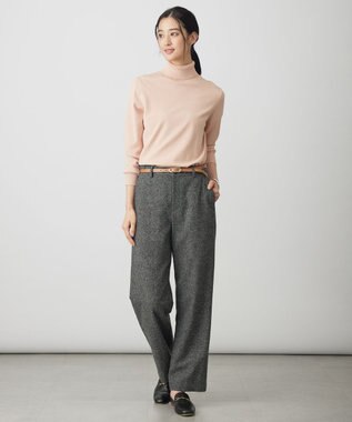 J.PRESS LADIES シルクネップツイード スレート パンツ チャコール系