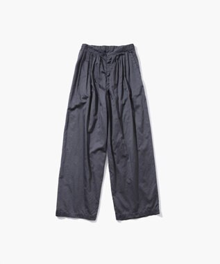 MICRO COTTON SATIN | タックワイドパンツ, CHARCOAL GRAY, 00