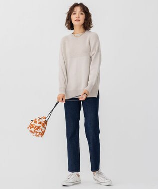 23区 【CLASSY.12月号掲載】カウヘアー ミニ巾着 バッグ ホルスタインプリント