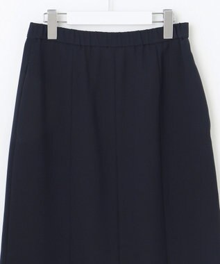 自由区 L 【セットアップ対応・接触冷感・UVケア・洗える】ライトストレッチ スカート ネイビー