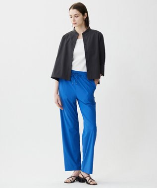 ICB 【接触冷感・UVカット・洗える】ヴィンテージスパンブロード バンドカラーシャツ チャコールグレー系