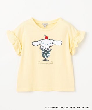 ANY KIDS 【any FAM ×サンリオキャラクターズ】ミラクルスパンコール Tシャツ シナモロール×クリーム
