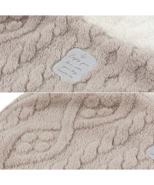 PET PARADISE ペットパラダイス  遠赤外線  寝袋 丸型《アラン柄》 50cm ベージュ