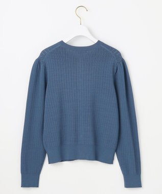 ANY SIS L 【洗える】レーシーディテール カーディガン ダークブルー