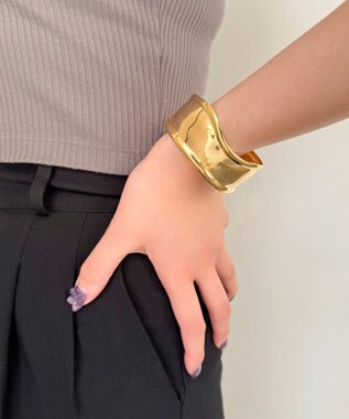 Phoebe <オンワード限定セット>ワントップパールネックレス×アークカフワイドバングル ゴールド