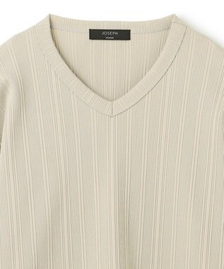JOSEPH HOMME テックリブジャージー　Vネックカットソー アイボリー系