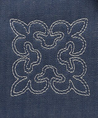 russet 【刺繍モノグラム】デニム2WAYミニボストンバッグ(CE-1773) Indigo