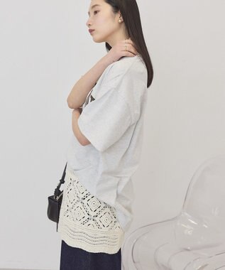 AMERICAN HOLIC PORTLAND裾ラウンドTシャツ Oatmeal