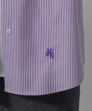 組曲 S 【加藤ローサさん着用】コットンタッチシャーティングボウタイ付き シャツ パープル系1