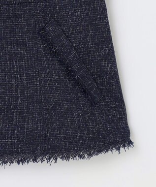 Feroux 【セットアップ対応】春ツイード コンパクトジレ ネイビー系1