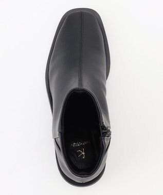 組曲 【23.5cm~24cm】パールヒールミドルブーツ ブラック系