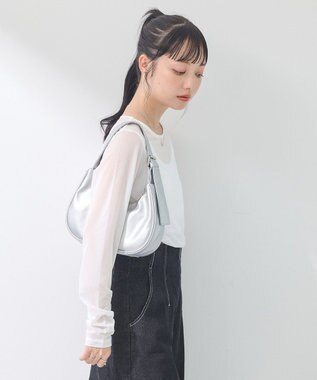 earth music&ecology リボンプリントシアープルオーバー White