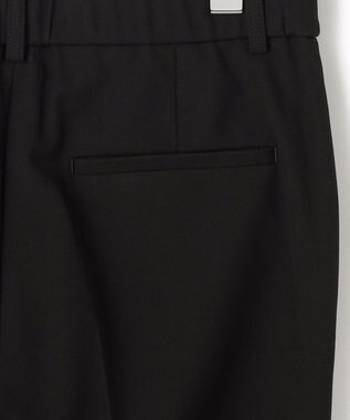 23区 【洗える】ウォームストレッチ テーパード パンツ ブラック系