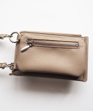 LA BAGAGERIE 【インスタグラマー chiyoさん×LA BAGAGERIE】コンビスマホショルダー グレージュ×ピスタチオ