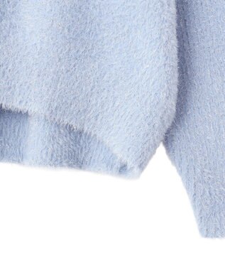 YECCA VECCA ラメシャギードルマンニット Light Blue