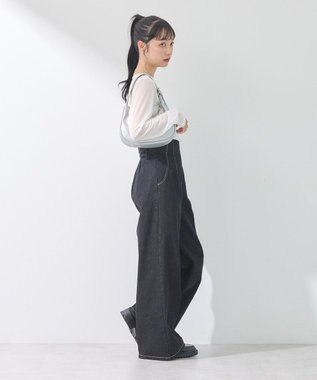 earth music&ecology リボンプリントシアープルオーバー White