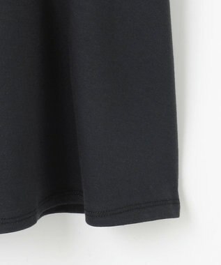 Feroux 【汗ジミが目立たない】フリル袖ペプラムデザインTシャツ ブラック系