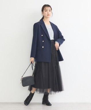 earth music&ecology リボンプリントシアープルオーバー Gray