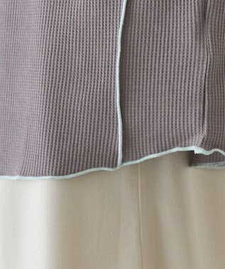 AMERICAN HOLIC 【選べる丈】ヘンリーネックワッフルメロープルオーバー Charcoal Gray