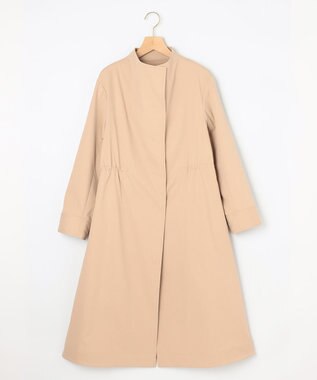 組曲 L 【WEB限定】コットンライクツイル スタンドネックコート ベージュ系