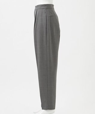 23区 【エステータ】ウールトロドライストレッチ タックテーパード パンツ グレー