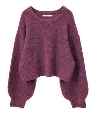 Green Parks ・ＥＬＥＮＣＡＲＥ　ＤＵＥ　ミックスシャギーニット Purple