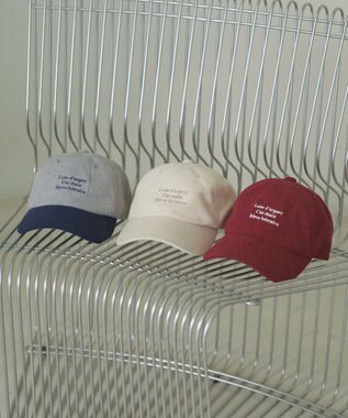 Green Parks ｅｖｅｒｙｗａｌｋ．コーデュロイロゴキャップ Ivory