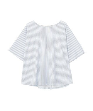 Green Parks マルチ機能バックデザインブラウス Stripe