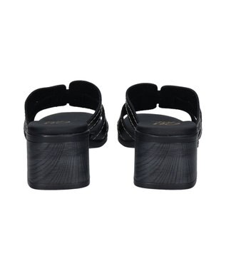 INTER-CHAUSSURES 【Oh my Sandals】チャンキーヒールレザーサンダル ブラック