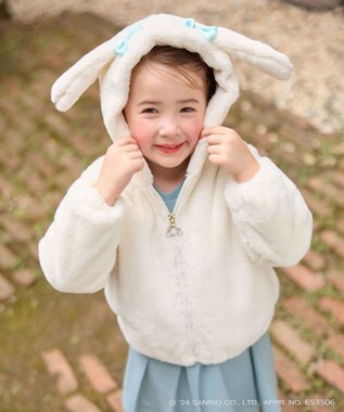 ANY KIDS 【any FAM×サンリオキャラクターズ】なりきりフェイクファーブルゾン エクリュ×シナモロール