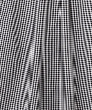 ANY L 【UVカット/抗菌防臭/吸水速乾】エニィファンクション袖タックブラウス ブラック小ギンガム