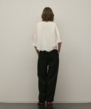 GRACE CONTINENTAL オーガンジージャガードパンツ ブラック