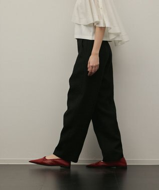 GRACE CONTINENTAL オーガンジージャガードパンツ ブラック