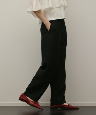 GRACE CONTINENTAL オーガンジージャガードパンツ ブラック