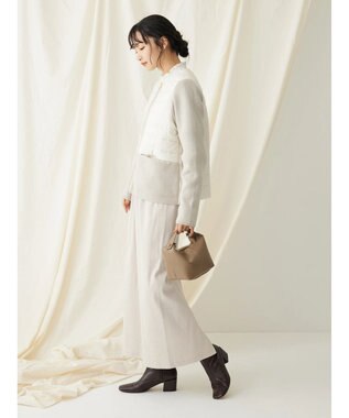 CRAFT STANDARD BOUTIQUE 中綿×ニット切替ジャケット Ivory