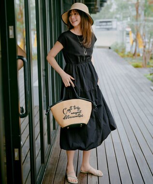 ANY SIS 【WEB・一部店舗限定】イージーコンビバルーン ワンピース ブラック