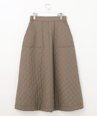 UNFILO キルティング  スカート ダークブラウン系