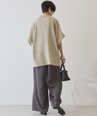 AMERICAN HOLIC ドットサテンイージーパンツ Charcoal Gray