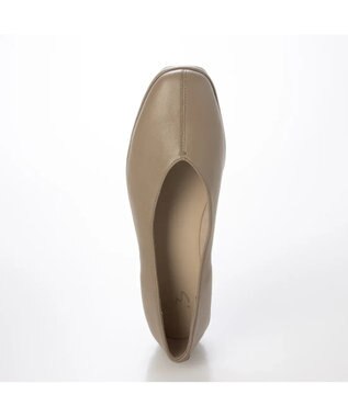 ing <ing>【WEB限定】【サスティナブル】スクエアトゥVカットフラットパンプス ライトオークカタオシ
